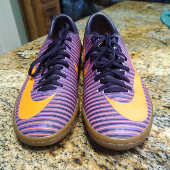 Nike Mercurial X Purple/Orange Indoor Soccer Shoes Men's Size 6.5 831966-585 - Picture 9 of 12